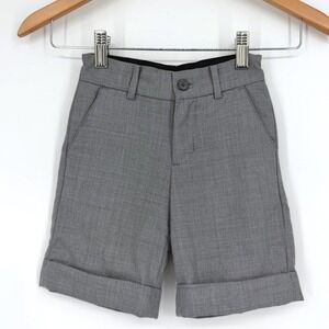 Janie and Jack Special Occasion Boy's‎ Gray Wool Shorts Lined Cuffed Sz 2T
